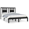 vidaXL Sengeramme svart heltre 120x190 cm Small Double