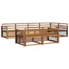 vidaXL Utend&oslash;rs sofa-sett 7 pcs Naturlig Solid akasietre