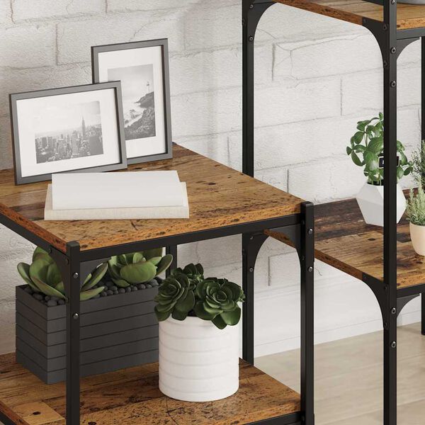 vidaXL Bokhyllebrett 4 pcs Brun 40 x 40 x 1,5 cm Konstruert tre