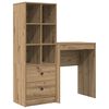 vidaXL Skrivebord Artisan Eik 105,5 x 34 x 127 cm 2 stk.