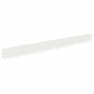 vidaXL Gjerdekant 50 pcs 103 x 10 cm St&aring;l Hvit