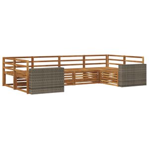vidaXL Utend&oslash;rs sofa-sett 6 pcs Naturlig