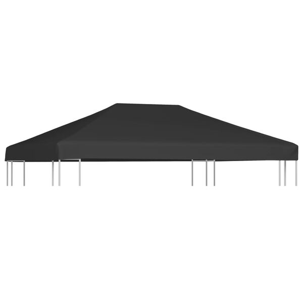 vidaXL Toppduk til paviljong 270 g/m² 4x3 m svart