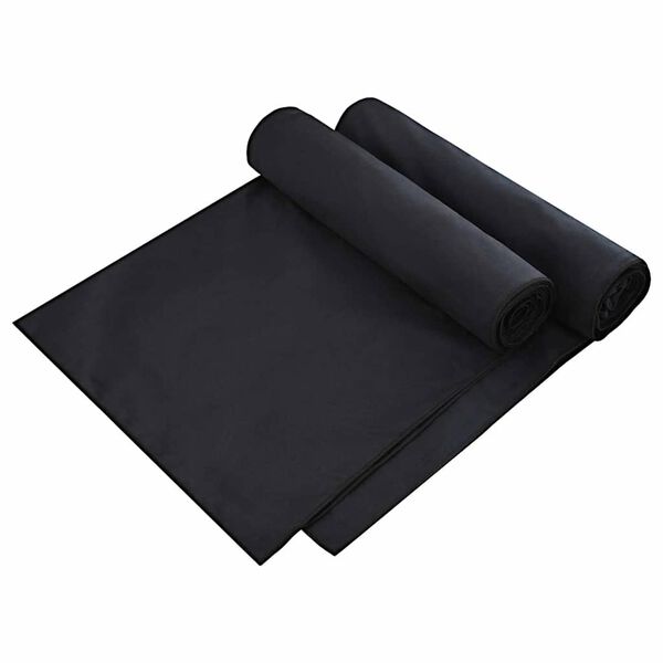 vidaXL Solsengh&aring;ndkler 2 pcs Svart 210 x 75 cm Polyester og polyamid