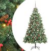 vidaXL Kunstig juletre 300 LED-lys Varmhvit PVC og metall Gr&oslash;nn
