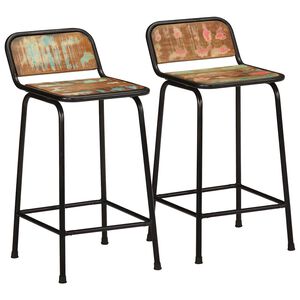 vidaXL Barkrakker 2 stk 46x35,5x80 cm gjenvunnet heltre