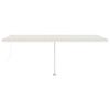 vidaXL Manuell uttrekkbar markise med LED 600x300 cm kremhvit