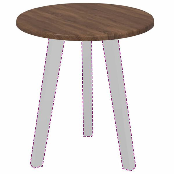 vidaXL Bordplate brun eik 40 x 40 x 1,5 cm Konstruert tre