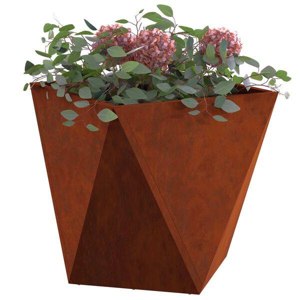 vidaXL Plantekassed 2 pcs Rusten 40 x 40 x 40 cm Cortenst&aring;l