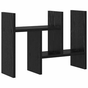 vidaXL Pultorganisator Svart eik 50 x 15,5 x 35,5 cm Konstruert tre
