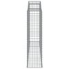 vidaXL Gabionkurver buede 13 stk 300x50x180/200 cm galvanisert jern