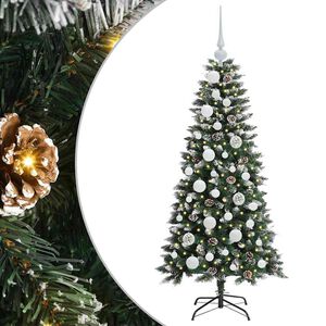 vidaXL Kunstig juletre Gr&oslash;nn 120 cm PVC, plast og st&aring;l