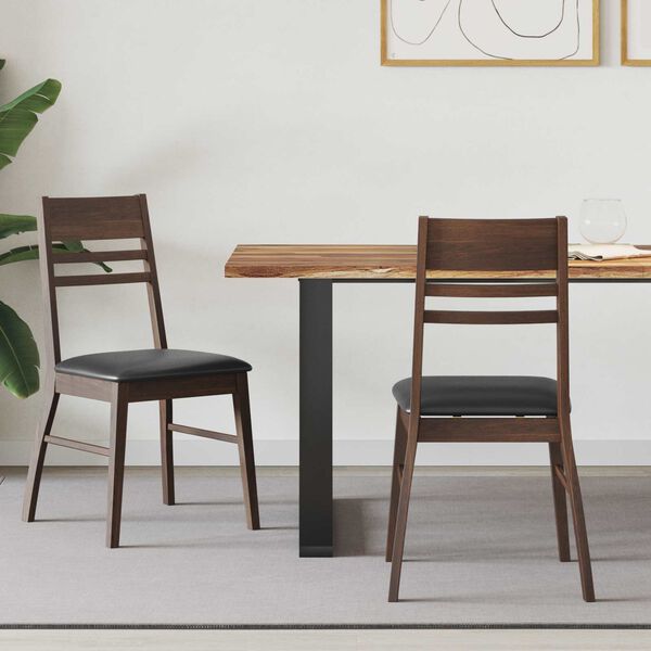 vidaXL Spisestoler 2 pcs Lys Brun 43 x 54 x 89 cm Solid Gummitre