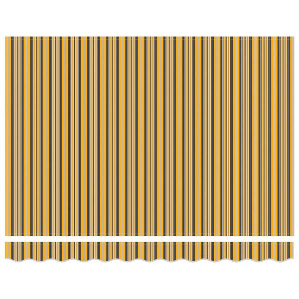 vidaXL Innvendbar Markise Gul og Gr&aring; 350 x 250 cm Polyester og Metall