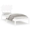 vidaXL Sengeramme hvit 90x200 cm heltre