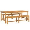 vidaXL Hage Spisegruppe 3 stk. Brun 200 x 90 x 74 cm Solid akasietre