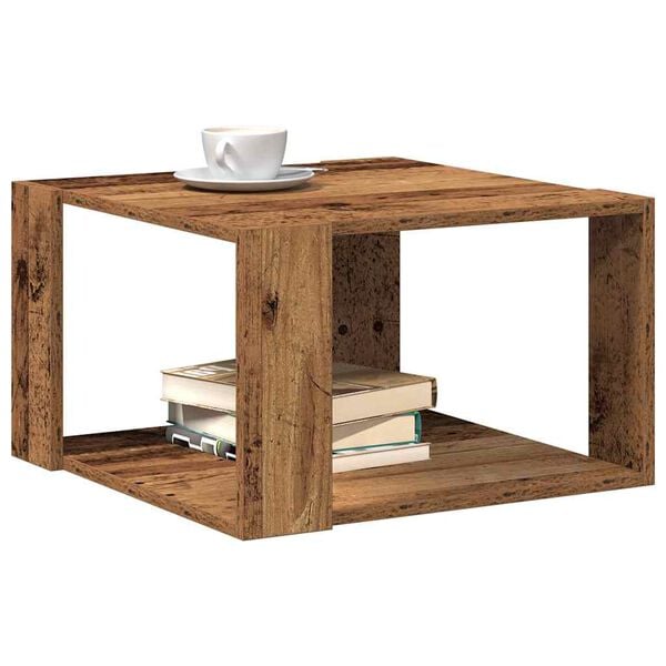 vidaXL Kaffebord Gamle tre 51,5 x 51,5 x 30 cm Konstruert tre