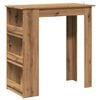 vidaXL Barbord med oppbevaring artisan eik 102x50x103,5 cm