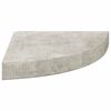 vidaXL Hj&oslash;rnehyller vegghengt 4 stk betonggr&aring; 25x25x3,8 cm MDF