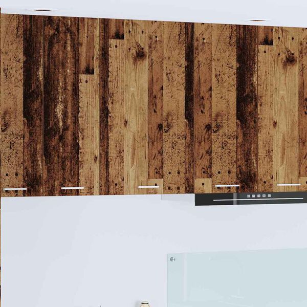 vidaXL Hengende skap med d&oslash;r Gammel treverk og hvit 50 x 31 x 80 cm