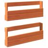 vidaXL Veggmonterte skohyller 2 stk voksbrun 59x8,5x23,5cm heltre furu