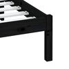 vidaXL Sengeramme svart heltre furu 200x200 cm