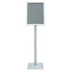 vidaXL Pedestal plakatstativ s&oslash;lv 32,5 x 27 x 126 cm PVC og st&oslash;pejern