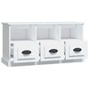 vidaXL TV-benk hvit 100x35x50 cm konstruert tre