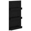 vidaXL Magasinreol med hylle Svart Eik 51 x 11 x 102 cm Konstruert tre