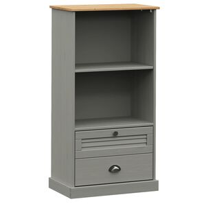 vidaXL Bokhylle VIGO gr&aring; 60x35x114,5 cm heltre furu