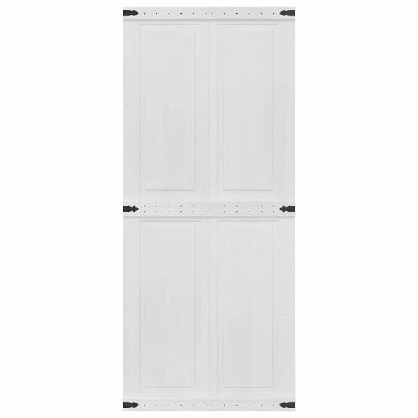 vidaXL D&oslash;r Corona Hvit 90 x 210 cm Konstruert tre