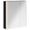 vidaXL Baderomsspeilskap Svart Eik 63,5 x 15,5 x 70 cm Konstruert tre
