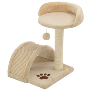 vidaXL Kloretre med klorestolpe i sisal 40 cm beige og brun