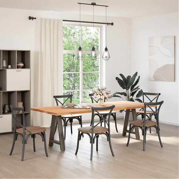 vidaXL Spisebordben A-formet 2 stk 50x(72-73) cm st&aring;l