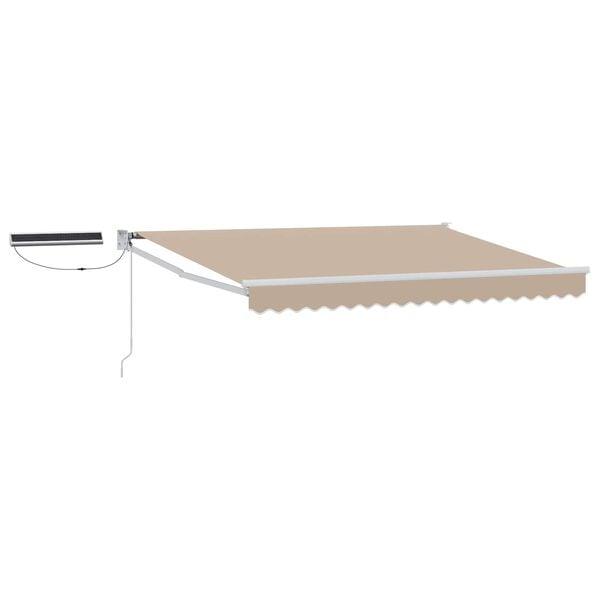 vidaXL Elektrisk Utrekkbar Markise Beige 3,5 x 2,5 m