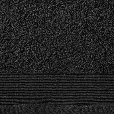 vidaXL Dusjhåndklær 5 stk bomull 450 g/m² 70x140 cm svart
