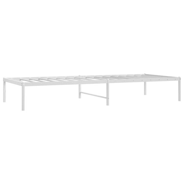 vidaXL Sengeramme i metall hvit 80x200 cm