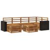 vidaXL Seksjonssofa Sett 7 pcs Naturlig Solid akasietre