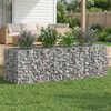 vidaXL Gabion hevet seng s&oslash;lv 180 x 60 x 55 cm Galvanisert St&aring;l