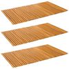 vidaXL Badematte 3 stk. Naturlig 100 x 60 cm Solid akasietre