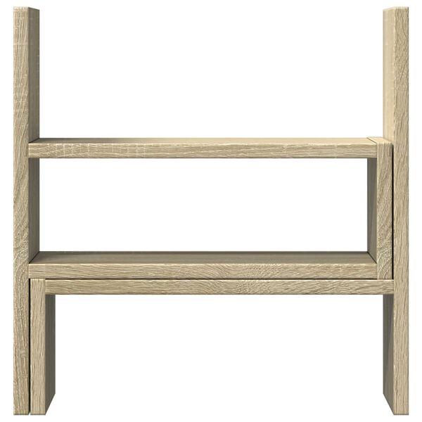 vidaXL Justerbar skrivebordshylle sonoma eik 40x17x41cm konstruert tre