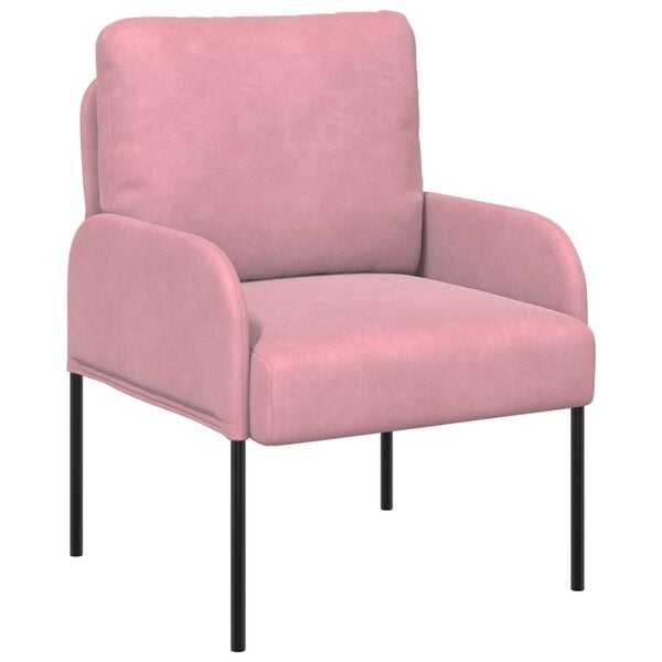 vidaXL Sofasett med pute 3 pcs Rosa 115 x 56 x 80 cm Kryssfin&eacute;r