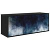 vidaXL Vegghengt TV-skap RAALTE 102 x 33 x 40 cm Svart eik