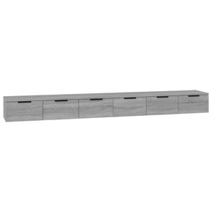 vidaXL Veggskap 2 stk gr&aring; sonoma 102x30x20 cm konstruert tre