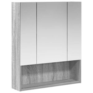 vidaXL Baderomsspeilskap Gr&aring; Sonoma 60 x 14.5 x 70 cm Konstruert tre