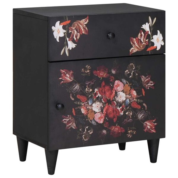 vidaXL Nattbord med skuff Flerfarget 50 x 33 x 60 cm Massiv mango tre