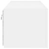 vidaXL Vegghengte TV-benker med LED 2 stk hvit 60x35x31 cm