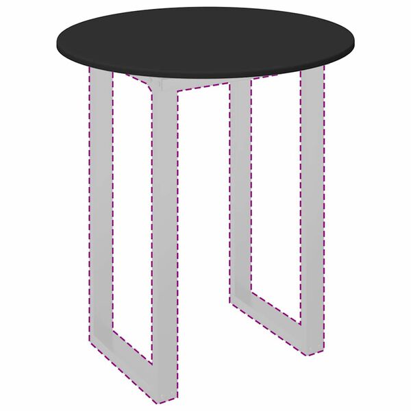 vidaXL Bordplate Svart 70 x 70 x 1,5 cm Konstruert tre