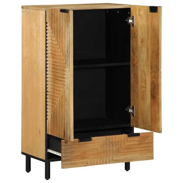 vidaXL Highboard brun 60x33x100 cm heltre mango