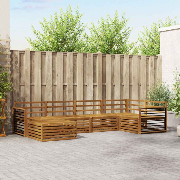 vidaXL Utend&oslash;rs sofa-sett 6 pcs Naturlig